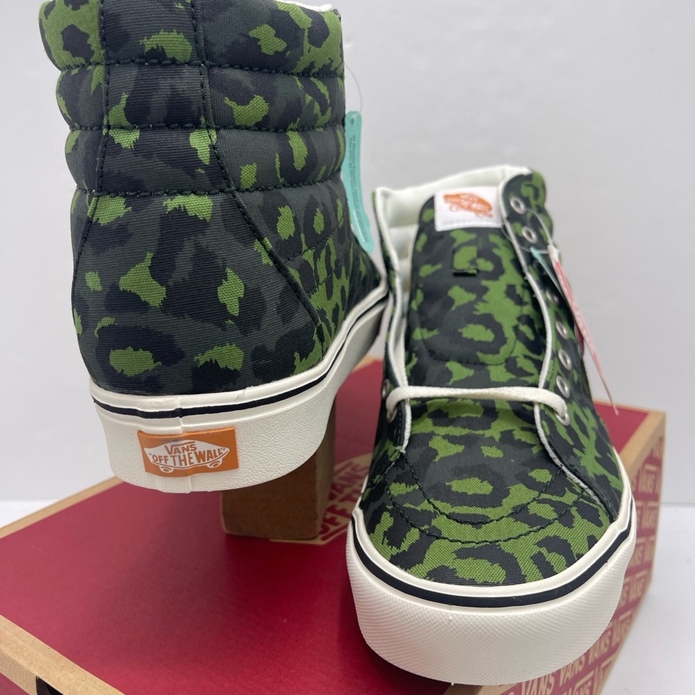 Vans WMNS COMFYCUSH Sk8-Hi Leopard Cactus/Skarab Sneakers Camo High-Tops - Picture 7 of 16